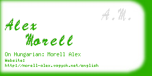 alex morell business card